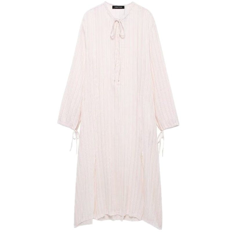 

Fashion Style 2024 New Fall Women s Clothing Loose All-Matching Striped Long Dress Dress 8184700 Figure Color L