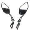 2pcs Bike Mirrors Adjustable Black Aluminum Alloy Bike Rear View Mirror for Mountain Bike Electric Bike Motorcycle