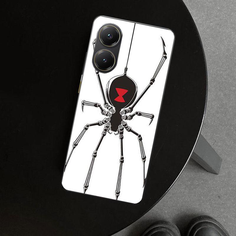 Black Widow Spider Insect Phone Case Cover for Xiaomi Poco X6 X5 X7 Pro F7 Ultra Redmi 15C 15 13C 13 12C 12 10C 10 10A 9C 9A 9T