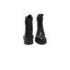 Women's Black Genuine Leather Military Boots 3k2db32700