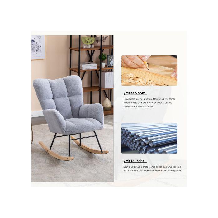 Fauteuil - MUVOE - Moderne - Tissu suédé - Gris clair - Ergonomique et durable