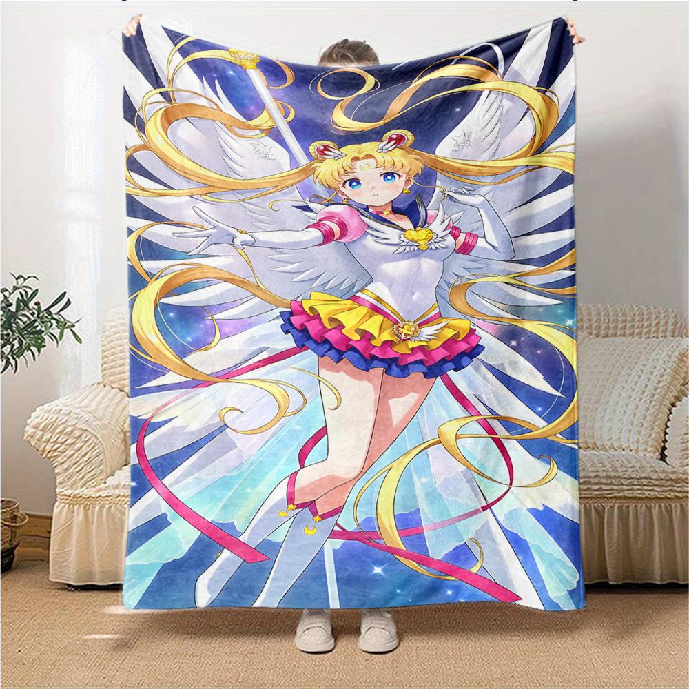 1Pc Magical Guardian Angel Blanket For Couch Bed Plush Cozy Fuzzy Blanket Super Soft Warm Blankets For Fall And Winter 0918244