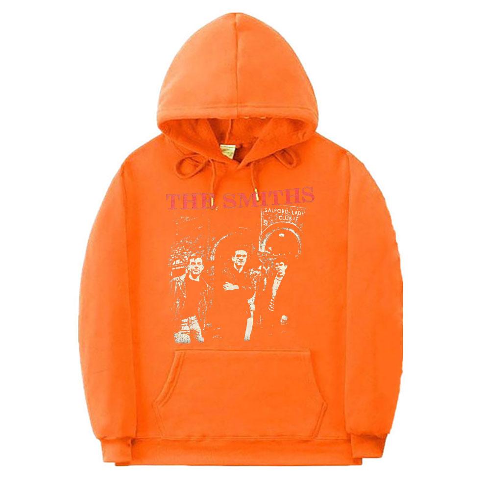 הסמית'ס להקת רוק בריטית טופים עם קפוצ'ון סתיו חורף בגדי רחוב יוניסקס סווטשירט יוניסקס עם הדפס וינטג' קפוצ'ונים אוברסייז לנשים