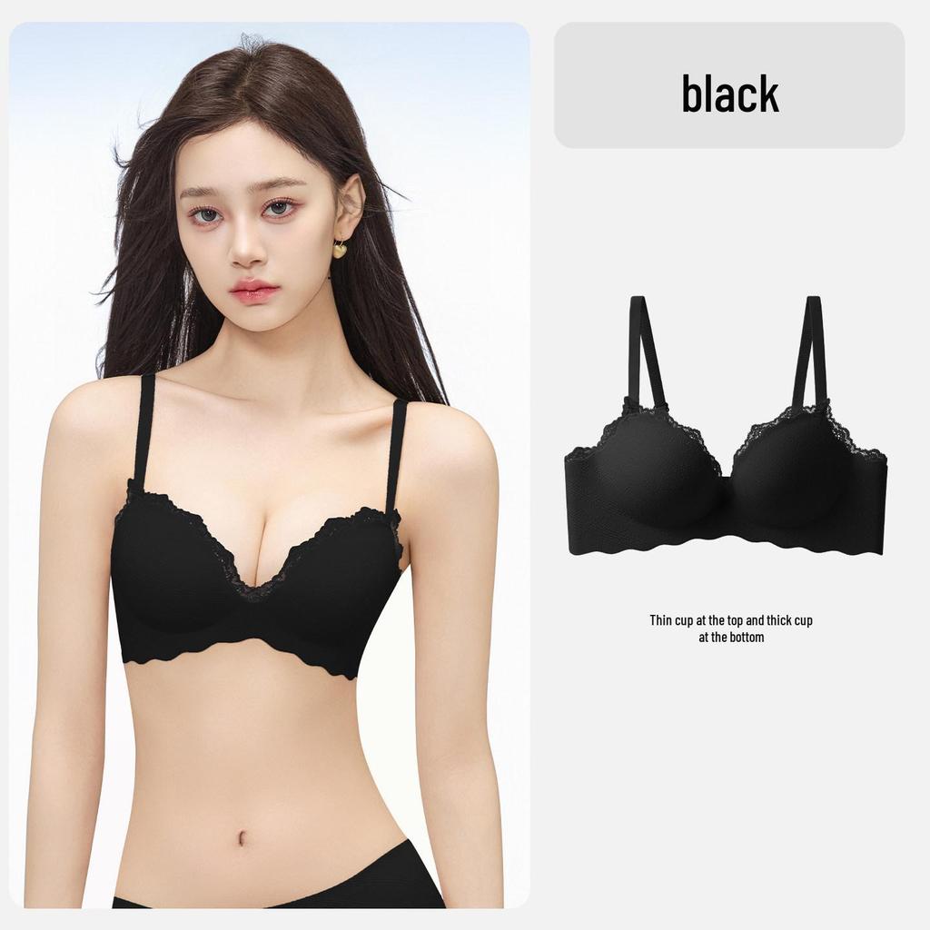 Women's Zodiac Year of the Horse 2026 Red Push-Up Wire-Free Bra with Wrap-Around Thin Straps