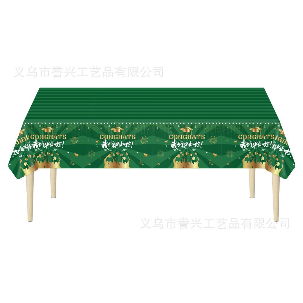 Graduation Season Party Tablecloth Party Students Disposable Pe Tablecloth Decoration Waterproof And Oil-Proof Arrangement Props