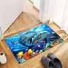 Tropical Fish Print Doormat, Non-Slip Entrance Floor Mat with Colorful Coral Reef & Fish Design, Indoor Rug for Ocean Lovers