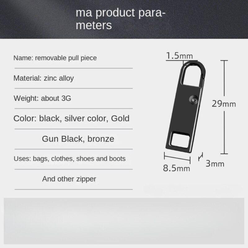 2pcs Detachable Zipper Pull, Replacement Zipper Accs For Jeans & Backpack, Sewing Tools.Replace Zipper Components
