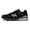 New Balance Nb 990 V5 Retro Fabric Leather Cushioning Durable Low Top Running Shoes Men Sneaker Black M990BK5(2E)