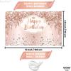 KatchOn, XtraLarge Rose Gold Happy Birthday Banner - 72x44 Inch | Birthday Decorations for Women, Girls | Backdrop Banner for Rose Gold Party