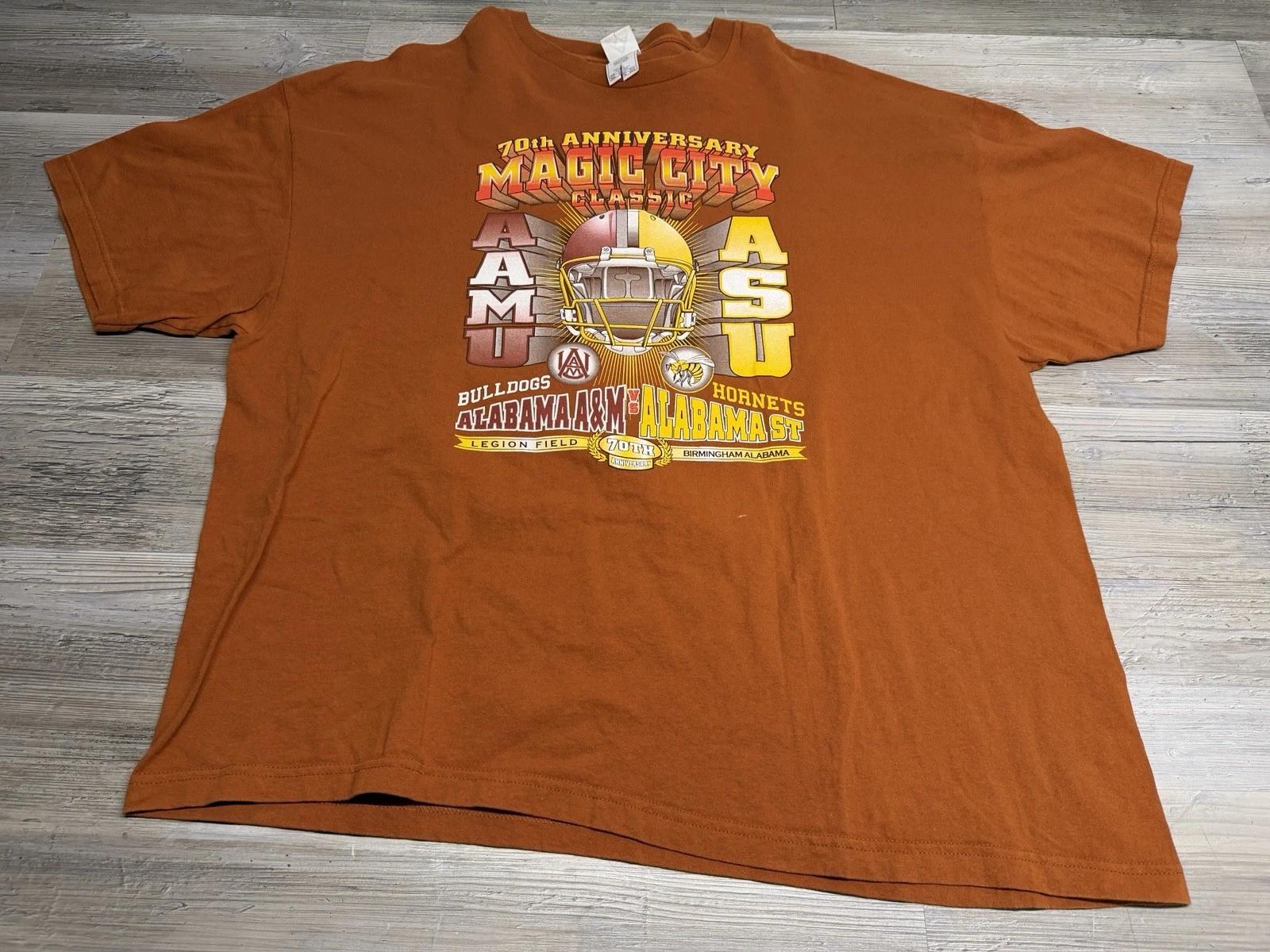 Magic City Classic College Football T-Shirt Alabama AM vs Alabama State Size 2XL S