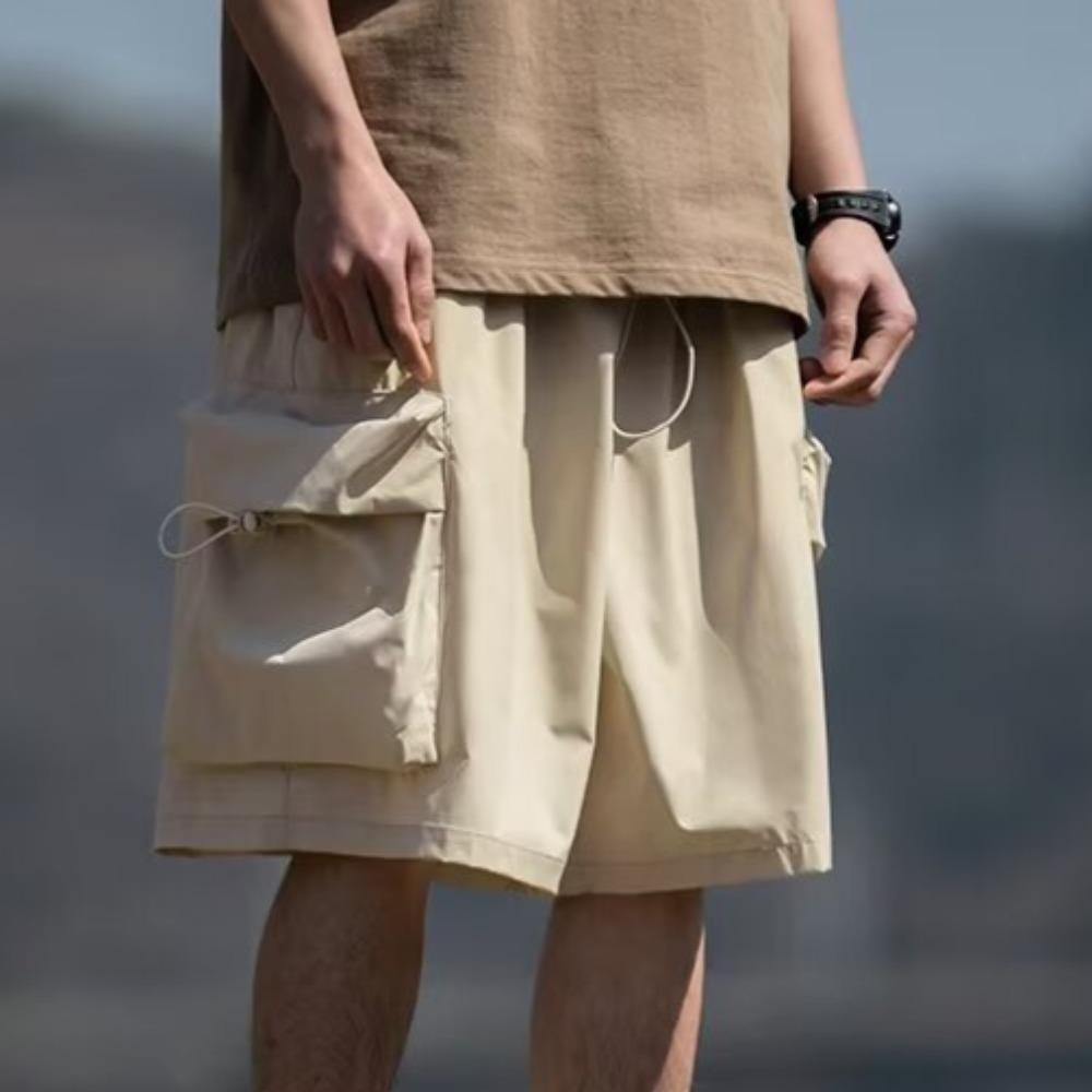 

2025 Новые мужские шорты для спорта на открытом воздухе, альпинизма, многокарманные, модные однотонные мужские спортивные и фитнес-шорты 3XL абрикосовый