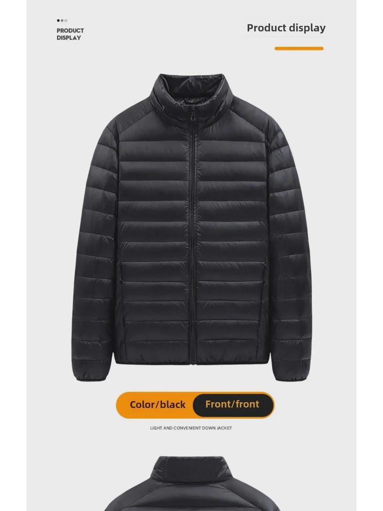 2023 Winter Men's Large Size Lightweight Warm Cotton Jacket for Work