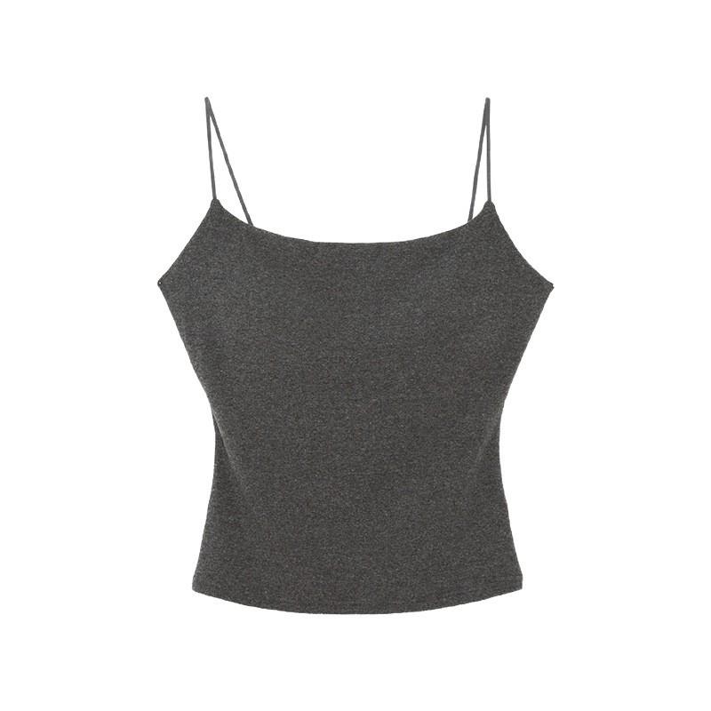 Canottiera Senza Maniche con Coppe per Donna Autunno Vestibilità Casual e Design Fluido