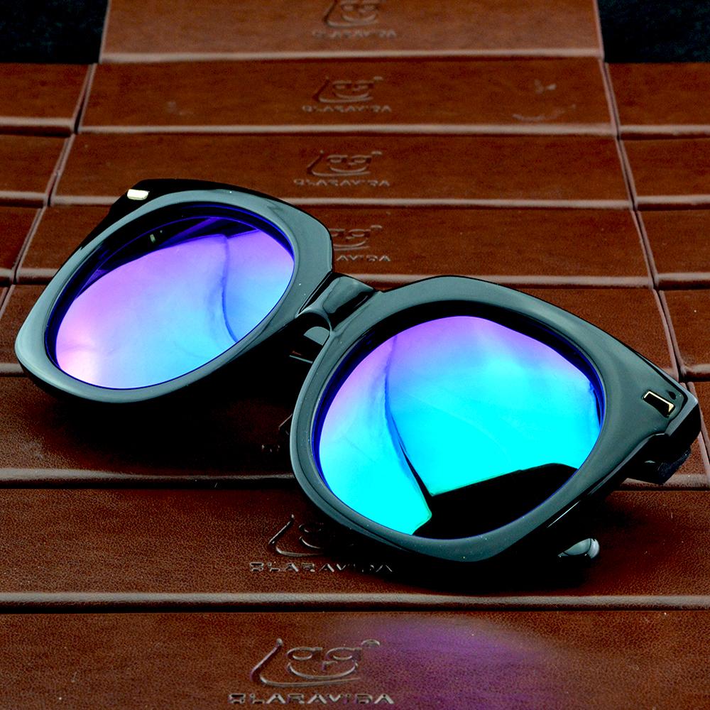 Clara Vida Blue Mirror Fashion Oversized Girl Polaroid Солнцезащитные очки Polaroid UV400 — фото 2