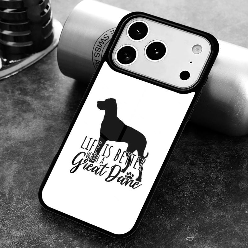 Great Dane Dog Puppy Phone Case for iPhone 17 16 15 Pro Max Air 14 13 12 11 Plus Shockproof Cover