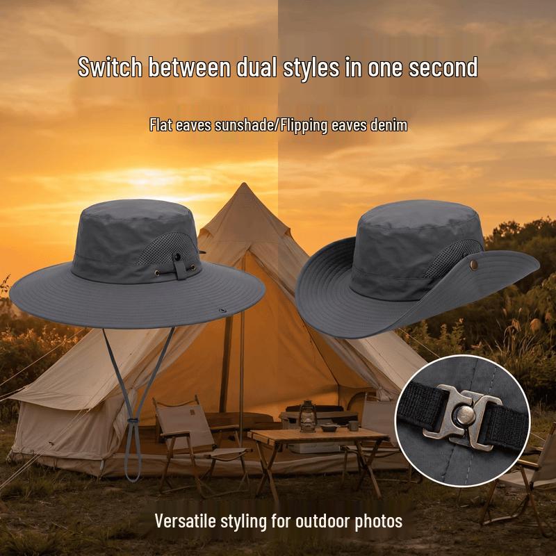 Unisex Outdoor Mesh Sun Protection Fisherman Hat