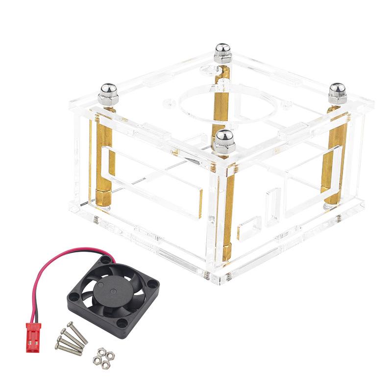 Orange Pi Zero 3 Acrylic Case with Fan & Heatsink - Protective Enclosure