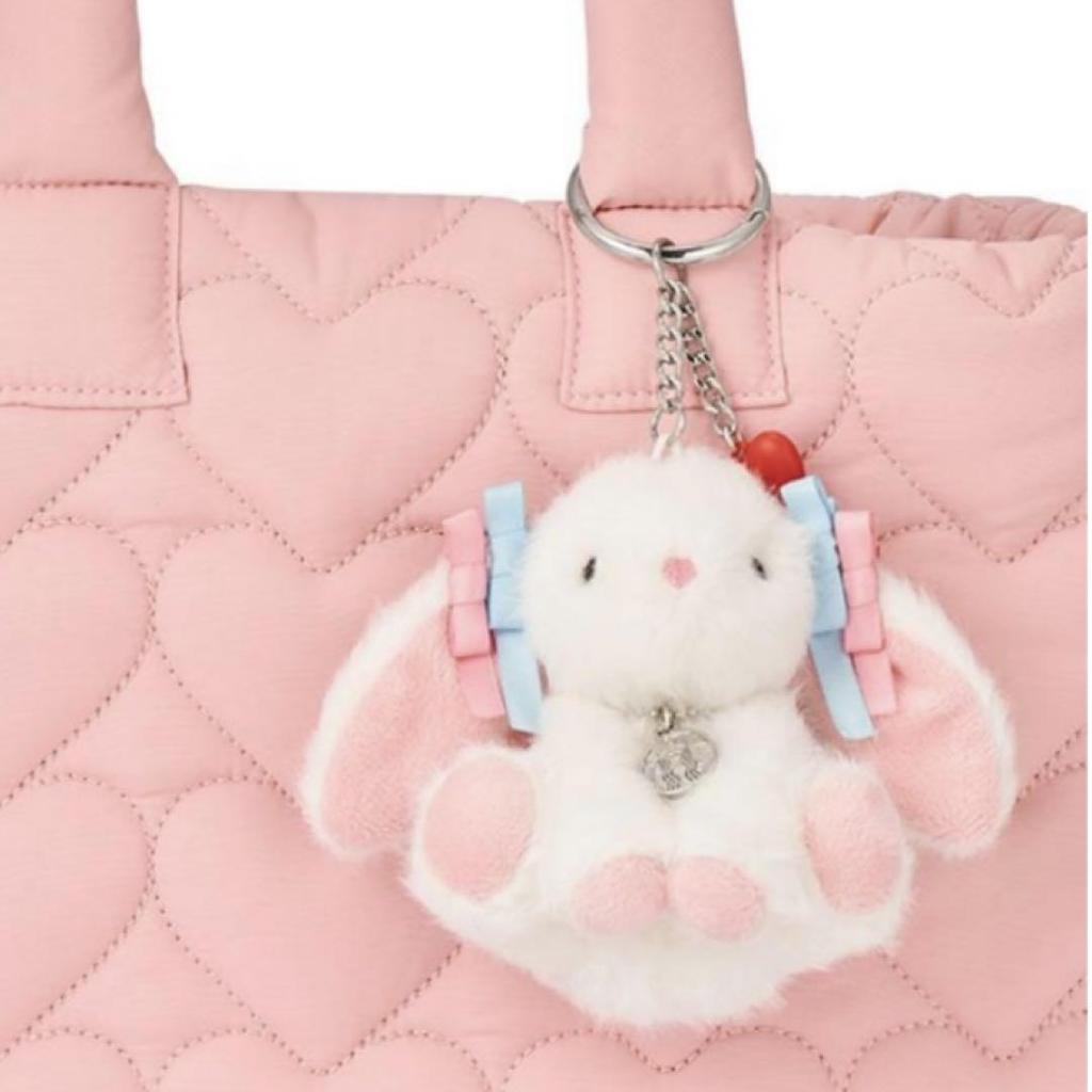 [USED] Starbucks Sweetie Fluffy Bunny Plush Keychain