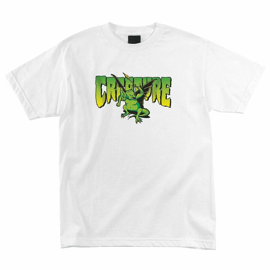 Creature SWAMPER Skateboard T Shirt WHITE XXL