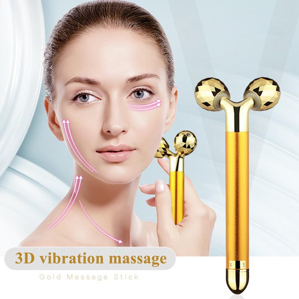Liftovací zpevňující 24K Beauty Bar V Face Artifact Face-Lift Stick Anti Eye Wrinkling Roller Facial Body Massage Beauty Bar