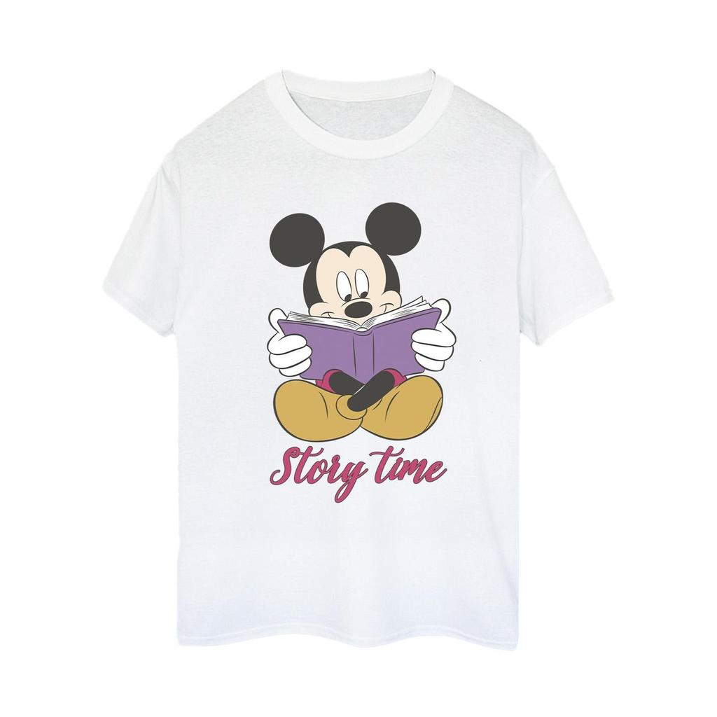 Disney Mikke Mus for kvinner/damer Story Time Cotton Boyfriend T-skjorte