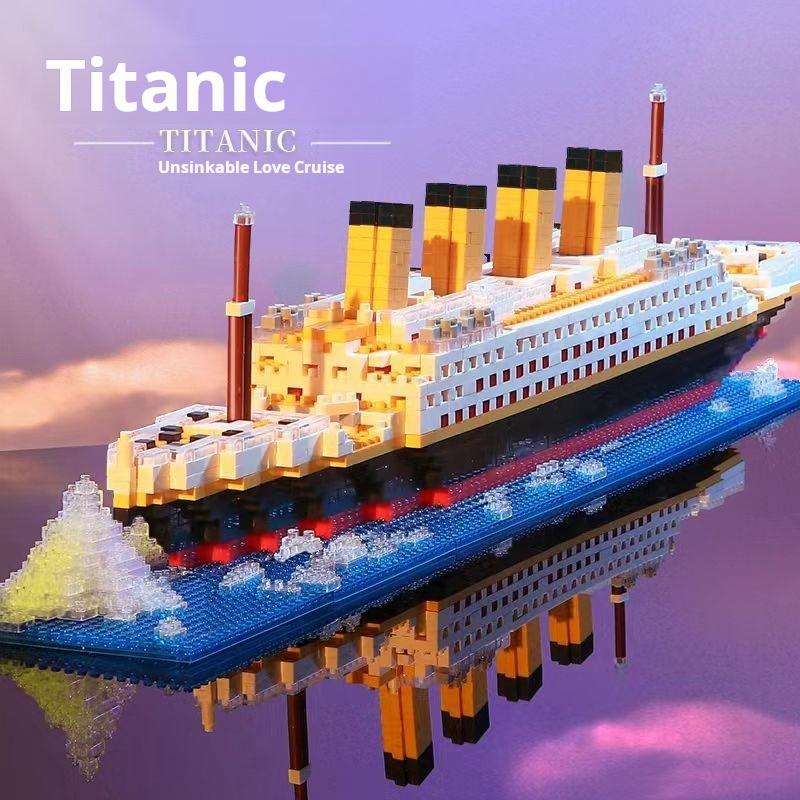 Titanic Micro Mini Building  Blocks   Assembly Toy  Cruise Ship Brick Model  DIY Toys Boat Kids Kit Educational Toy Gift