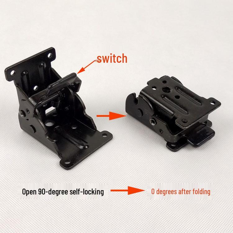 Αυτοασφαλιζόμενος Πτυσσόμενος Μεντεσές 90° για Τραπεζάκια Καφέ και Έπιπλα RV