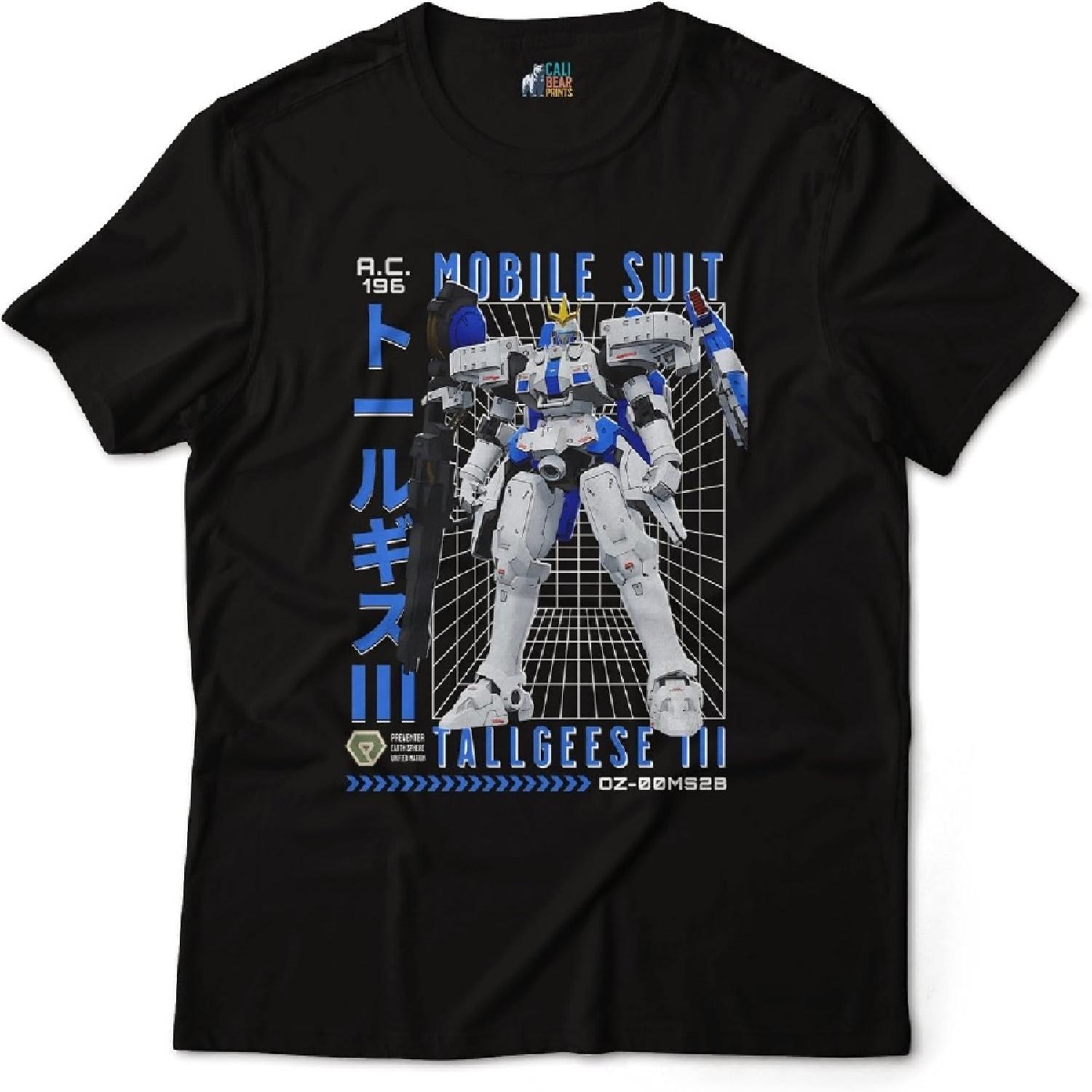 Calibear Prints Tallgeese III OZ-00MS2B Mobile Suit Zechs Merquise Pilot Gundam Anime Tee Graphic Art T-Shirt XXXXXL разноцветный