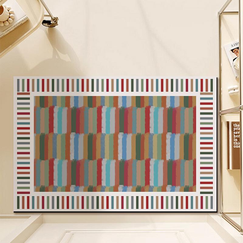 

Впитывающий коврик для пола в ванной комнате, ковёр с рисунком в полоску, нескользящий коврик для ног на дверь ванной комнаты, быстросохнущий коврик для ванной комнаты 40 * 60Cm diatom mud