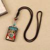 Tibetan Thangka Necklace Ebony Buddha Pendant Men's and Women's Long Simple Sweater Chain Retro Accessories