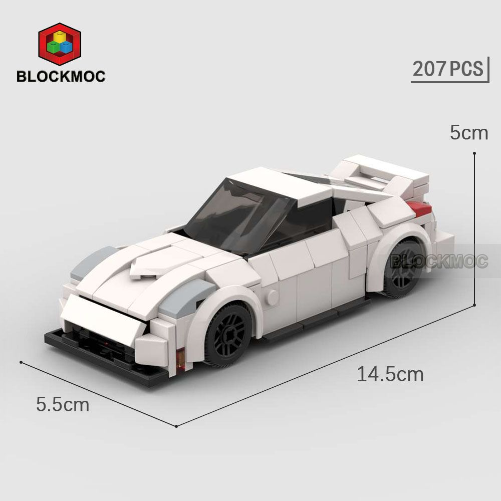 MOC Blocks JDM Fasted Furious Skylinec Gtr R34 S14 350Z R32 GT-R 240z Initial D Racing Sports Car Speed Racer Blocks Toys Boys