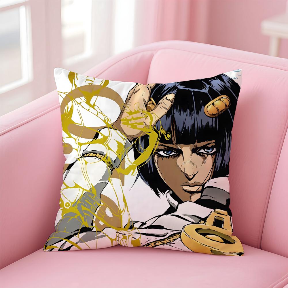 JJoJos Bizarre Adventure Cushion Cover Pillow Case Soft Friendly Fabric  Concealed Zipper