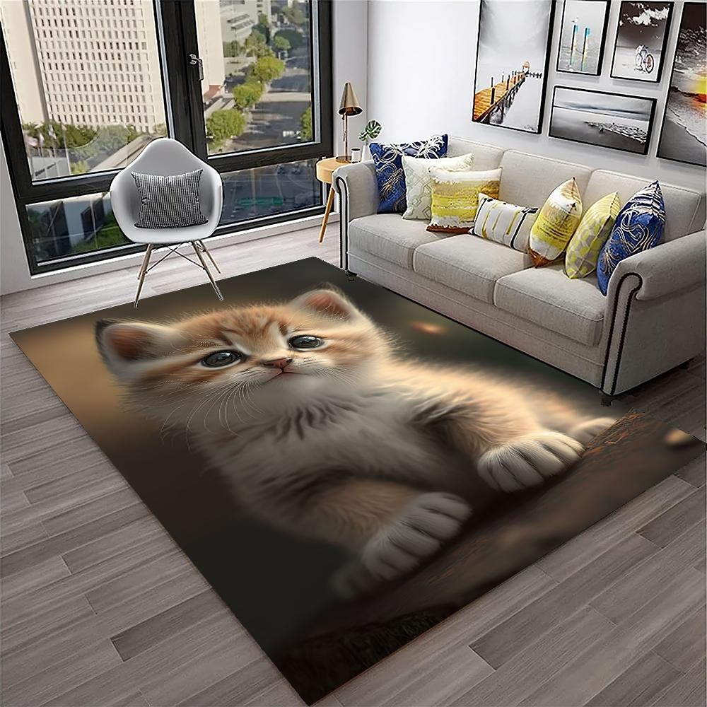 Schattige lapjeskat, Garfield-kat, Pers, Ragdoll Cartoon Tapijt Vloerkleed voor Huis Woonkamer Slaapkamer Bank Deurmat Decor, kind Antislip