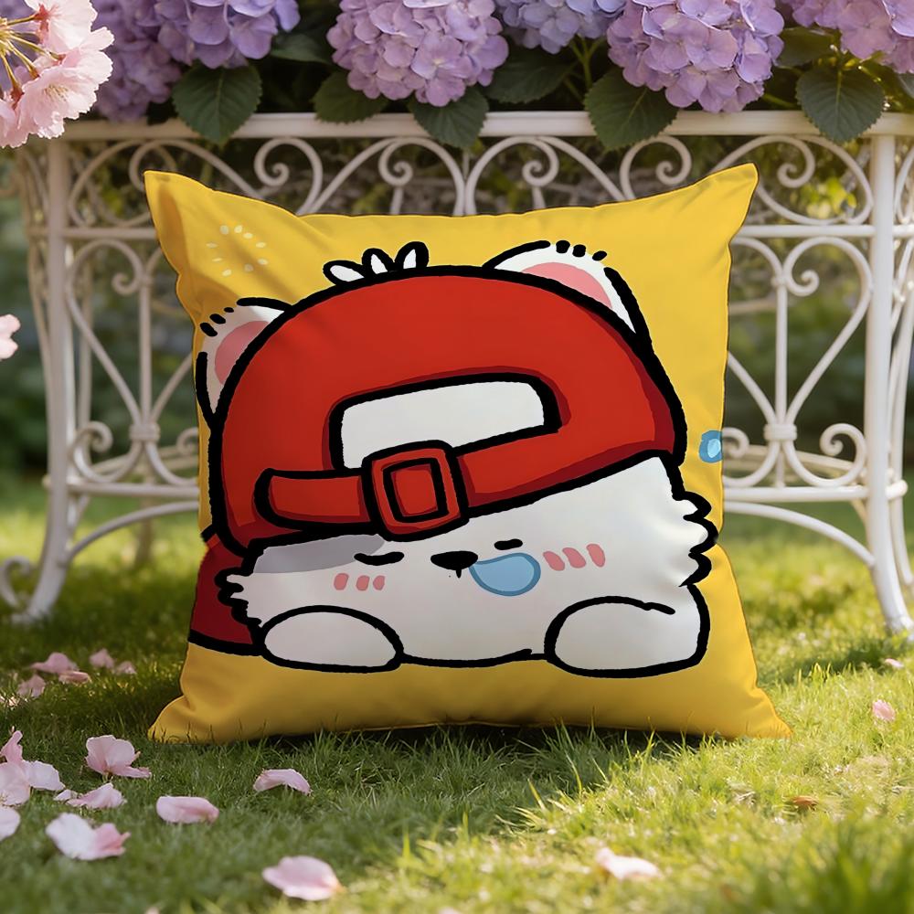 Sticker Cute Bear Stickers Cushion Cover Home Car DualScene Pillow Cover Reversible for Premium Comfort