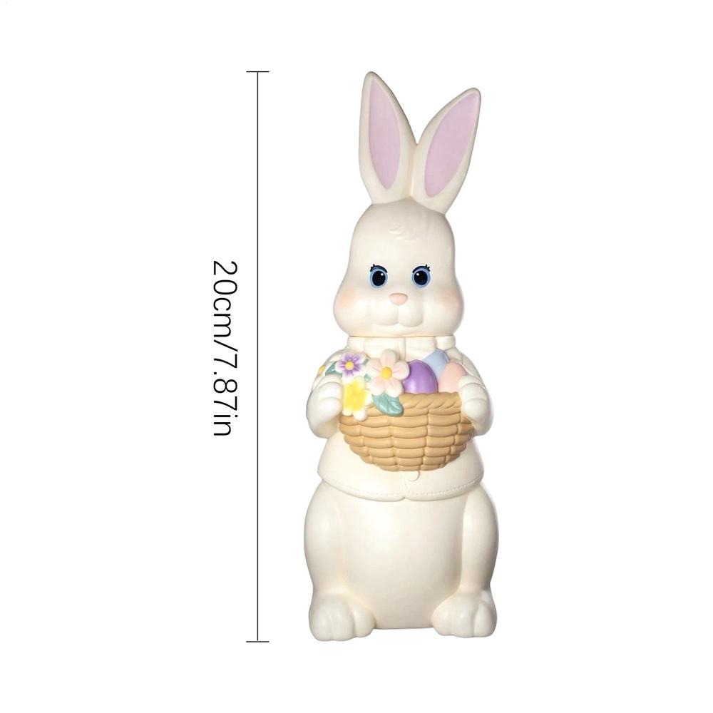 

Bunny Figurine Funny Spring Weatherproof Sculpture Easter Rabbit Decor Small Figurines for Indoor Office Farmhouse Desk Table белый