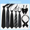 Kids Pattern Polyester Lazy Tie With Clip For School Uniforms And Gift Ideas