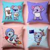 Cute Lazy Koala Illustration Cushion Cover Comfortable Durable Pillow Cover MultiScene for Home Office Car Sofa