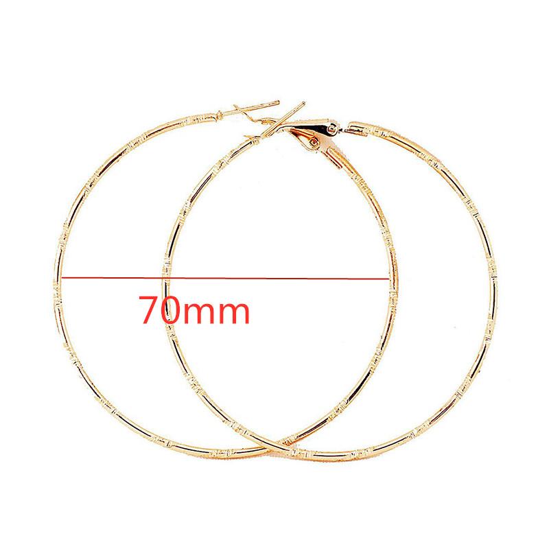 40mm 60mm 70mm 80mm Exaggerate Big Smooth Circle Hoop Earrings Brincos Simple Party Round Loop Bijoux for Women Jewelry