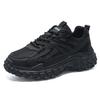 Spring Men's Casual Sports Shoes Breathable Mesh Lightweight Sneakers Outdoor Black Running Shoes Thick Sole Walking Shoes
