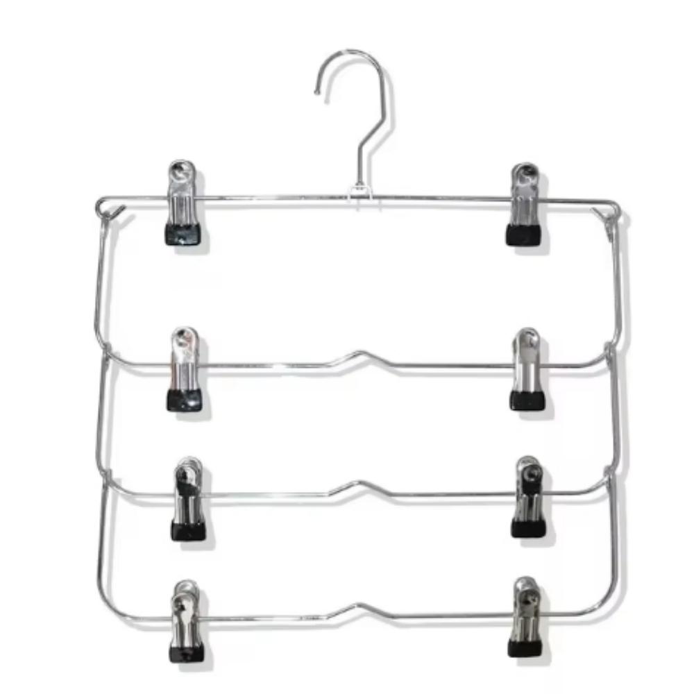 Multi-Functional Home Non-Slip Metal Pants Rack Creative Stainless Steel Seamless Hanger Simple Storage Skirt Rack