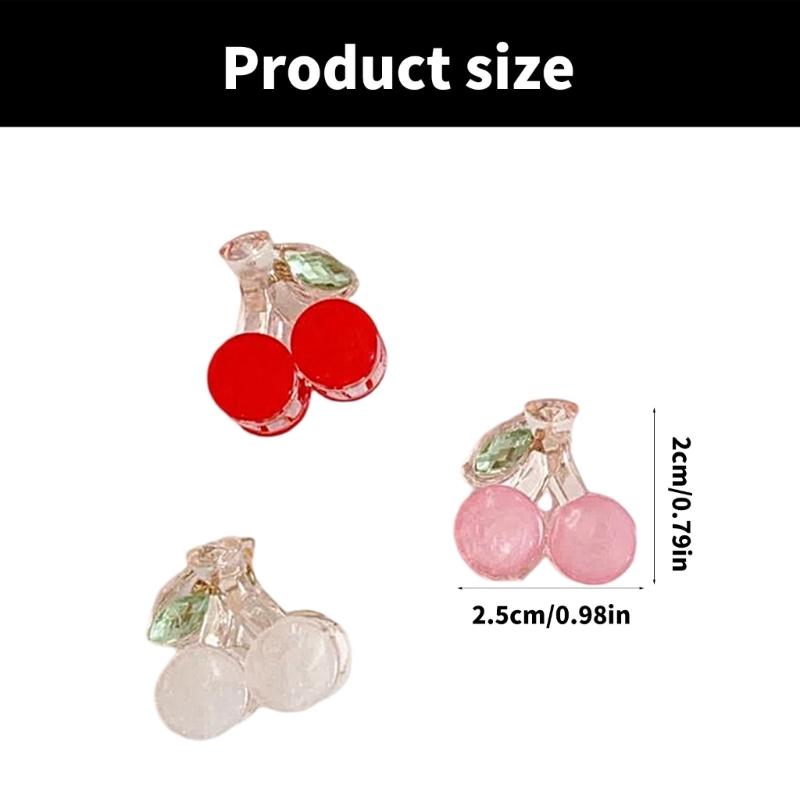 Packung mit 10 Kirsch-Haarklammern Süße Frucht-Haarspange Modische Haaraccessoires für Damen und Kinder Beliebte Haarspange