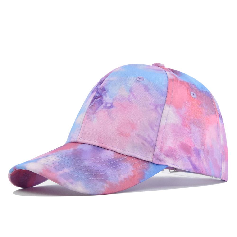 Baseballová čepice Nová Jarní Sluneční klobouk Tie-dyed Barevná Pánská Dámská Unisex-Dospívající Bavlněná Snapback Čepice Vintage Hip Hop Letní Klobouk