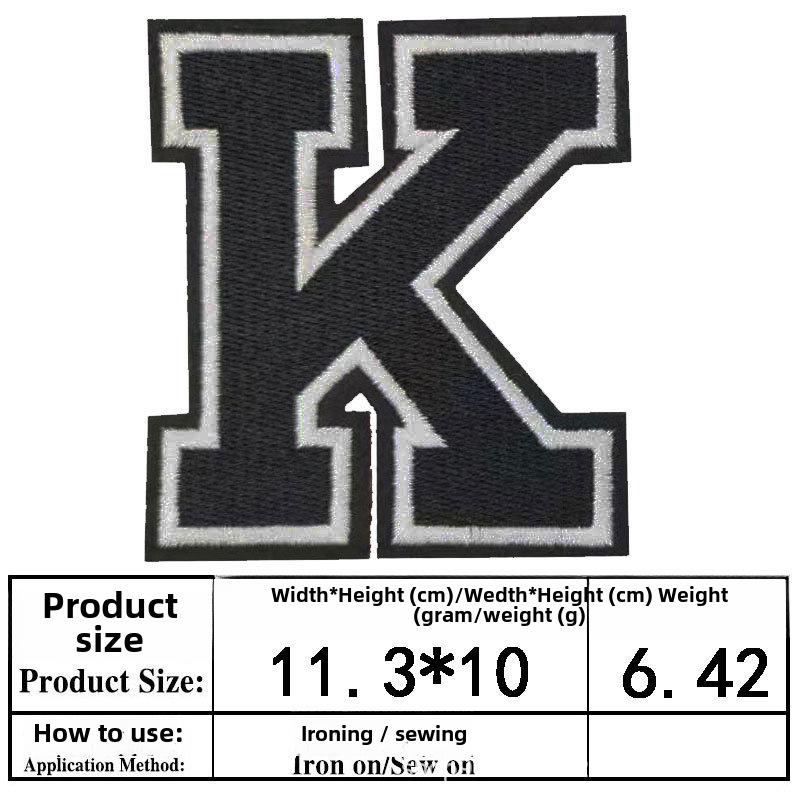 Embroidered Alphabet & Number Jersey Patch Armband Badge