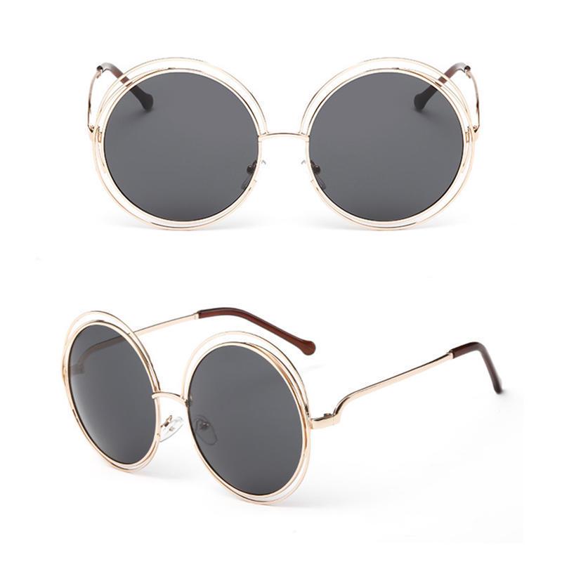 oversized round mirrored sunglasses