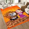 Masha Bear Floor Rug Office Rug Suitable for Balcony Playrooms Dormitory Kitchen Anti-slip Rug Decorate Offices Birthday/Christmas Gift