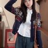Women's Autumn/Winter Velvet Warm Long-Sleeve Lapel Shirt - College Style, Slimming, Sweet Design