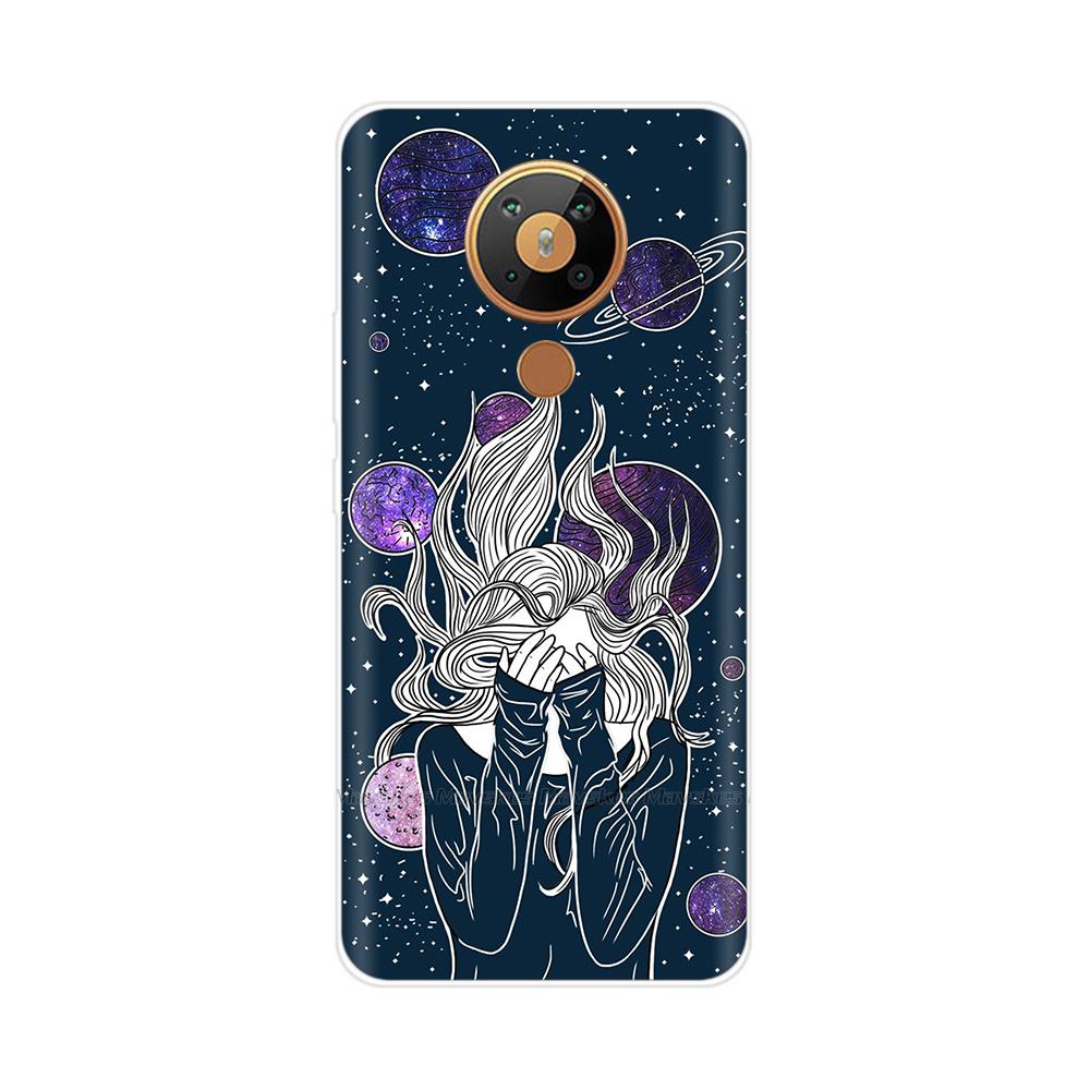 For Nokia 5.3 Case Transparent Phone Case Printing Bumper For Nokia 5.3 Nokia5.3 Case Back Cover 6.55'' TPU Soft Silicone Shells