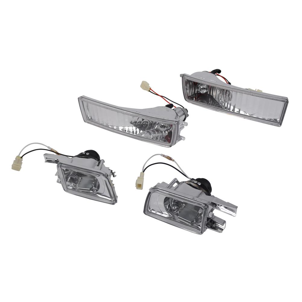 Car Front Bumper Clear Fog Light Turn Signal Light Car Front Bumper Reflector Light for VW Golf MK3 1993-1998