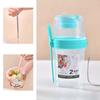 1PCS Portable Cereal Cup, Overnight Oats Container with Lid and SpoonFor Yogurt Salad, Fruit Oatmeal, Cereal, Overnight Oats, Br