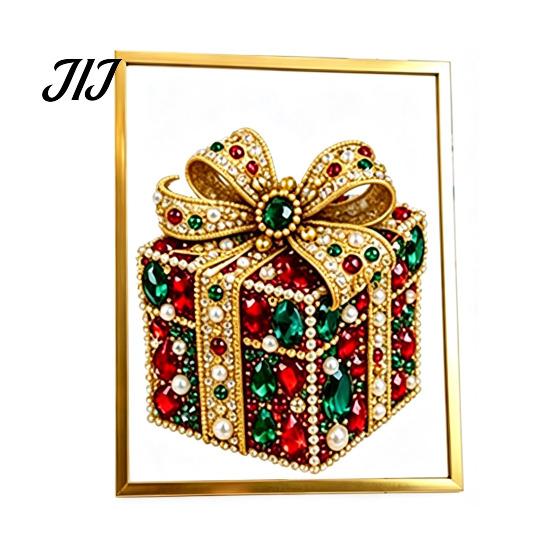 Einzigartiges Weihnachtsgeschenk für Freunde DIY Falscher Kristall Perlenmalerei Weihnachtsbaum-Set, Funkelndes Handgemachtes Wandkunst Bastelset, 3D Edelsteinperlen